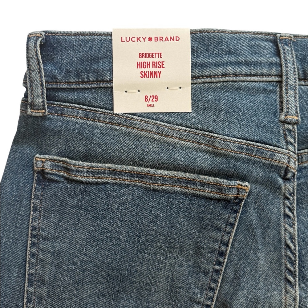 NWT Lucky Brand Bridgette High Rise Skinny Cropped Jeans with Stretch! 8! New! - Picture 7 of 9